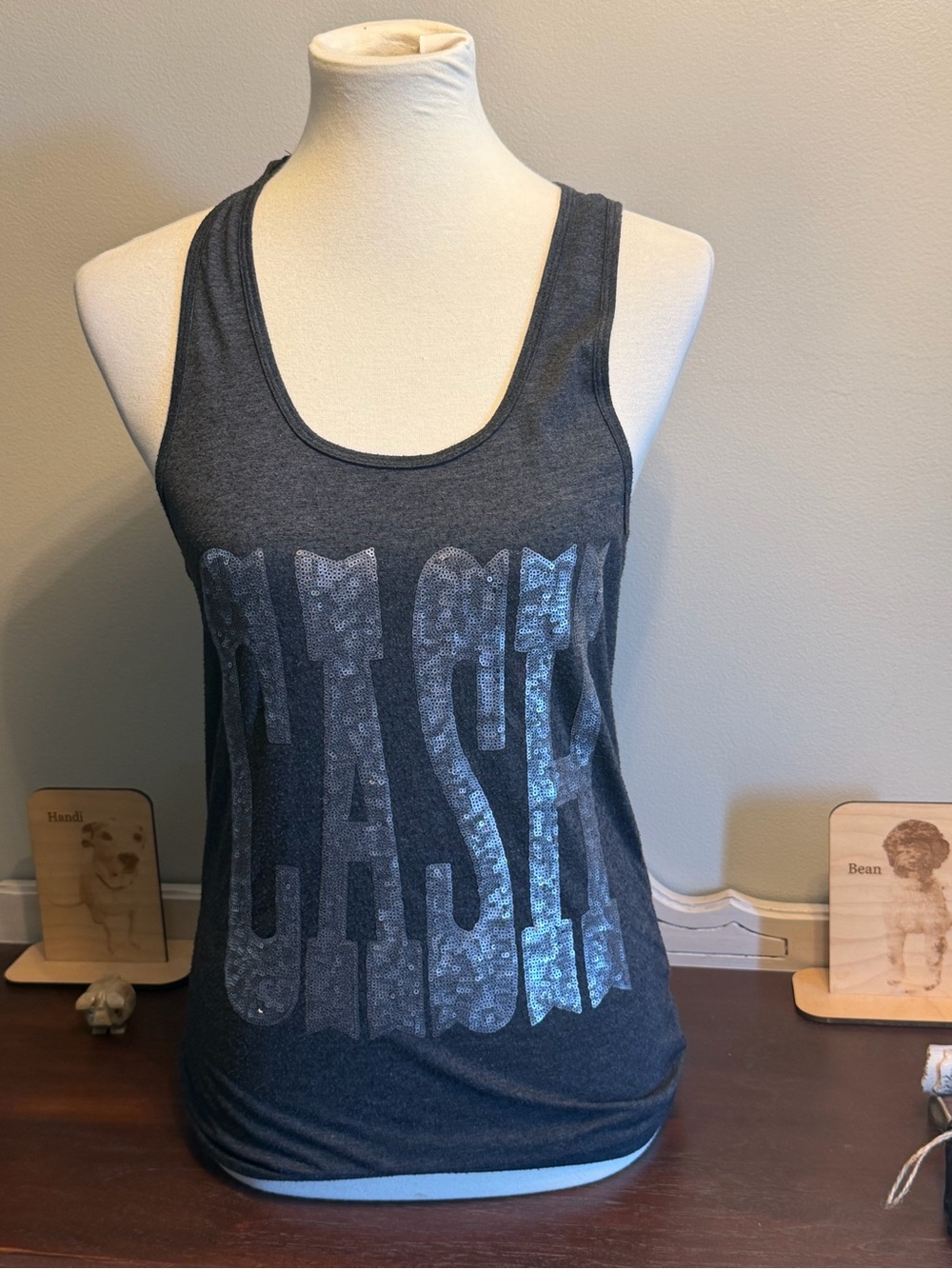 CASH Charcoal Women's Graphic Tank Top